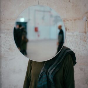 mirror covering person face